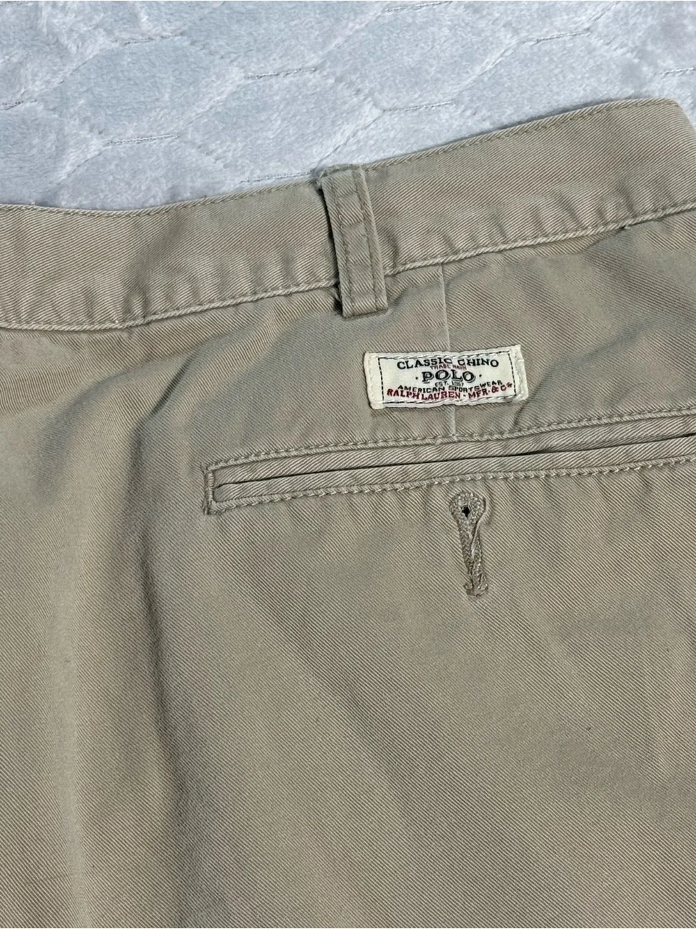 Polo Ralph Lauren Tyler Shorts Size 38 Fits 37 Khaki Pleated Chino Cotton